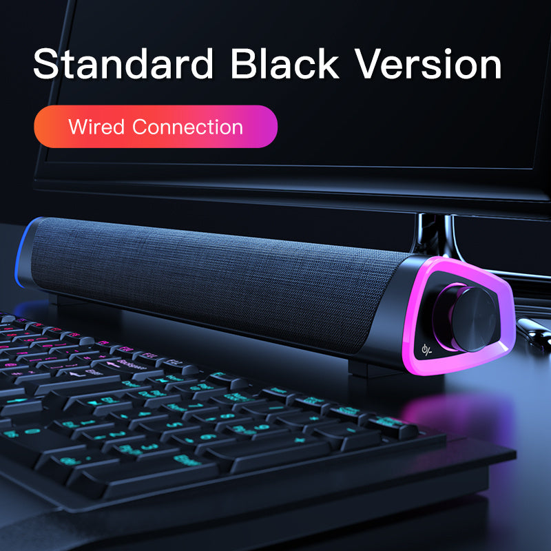 4D Bluetooth Computer Speaker Bar – Stereo Sound with Subwoofer