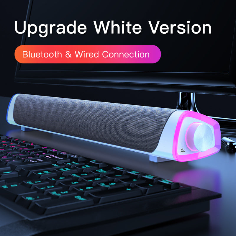 4D Bluetooth Computer Speaker Bar – Stereo Sound with Subwoofer