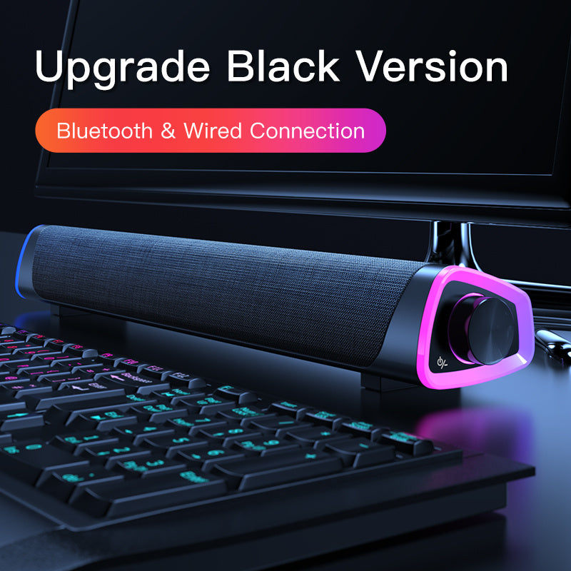 4D Bluetooth Computer Speaker Bar – Stereo Sound with Subwoofer