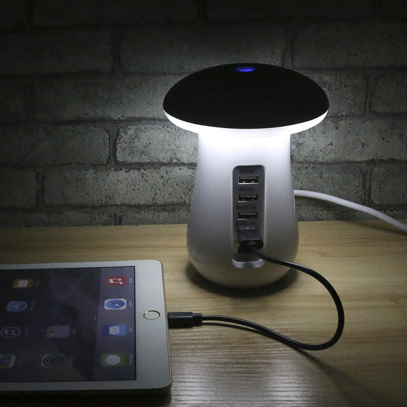 2-in-1 Mushroom LED Lamp with USB Charger