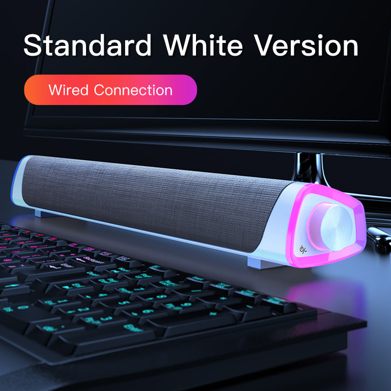 4D Bluetooth Computer Speaker Bar – Stereo Sound with Subwoofer