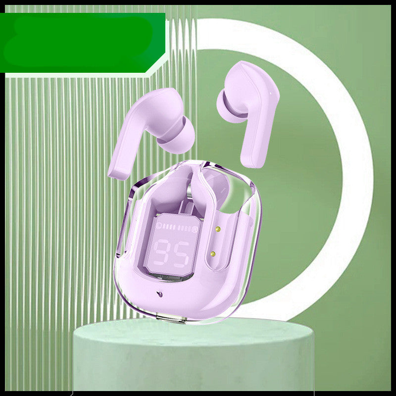 Mini Transparent Wireless Earbuds – ENC Noise Reduction & Digital Display
