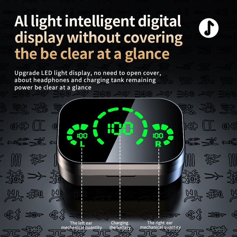 YD03 TWS Wireless Earbuds – Smart Display & Breathing Light
