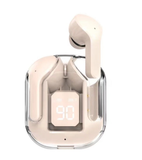 Mini Transparent Wireless Earbuds – ENC Noise Reduction & Digital Display