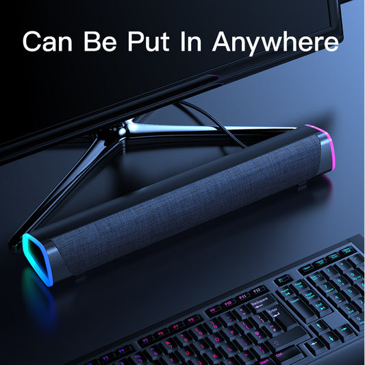4D Bluetooth Computer Speaker Bar – Stereo Sound with Subwoofer