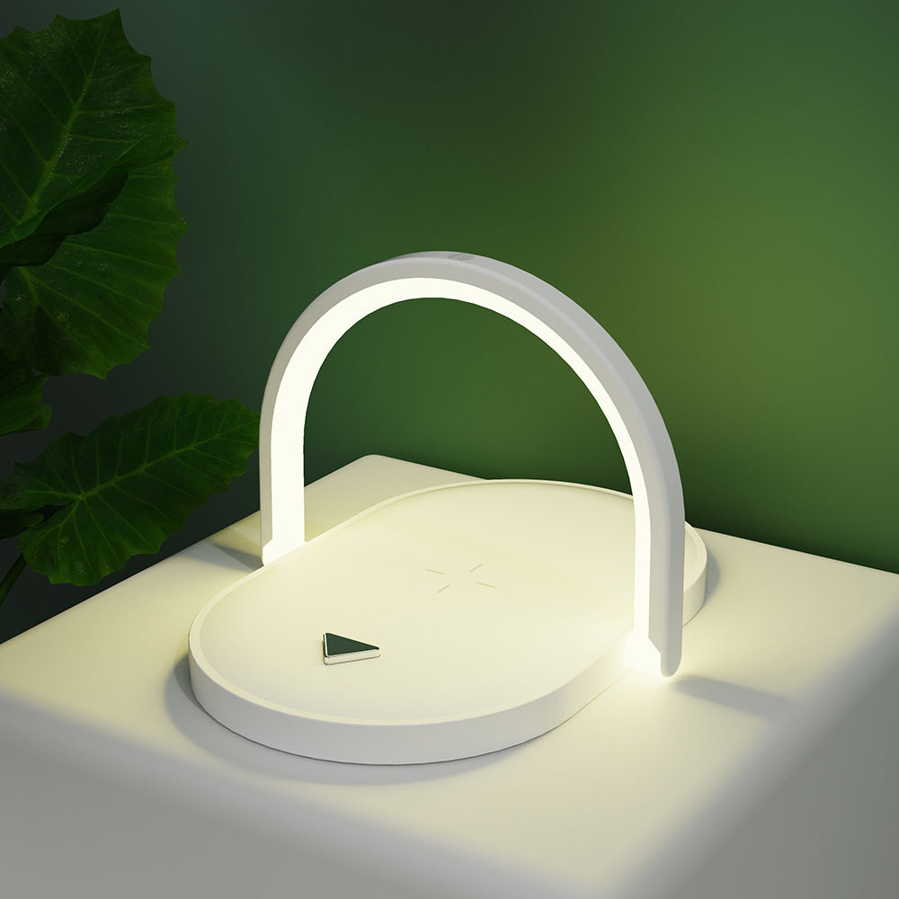 3-in-1 Foldable Wireless Charger with LED Night Light & Table Lamp – 15W Fast Charging