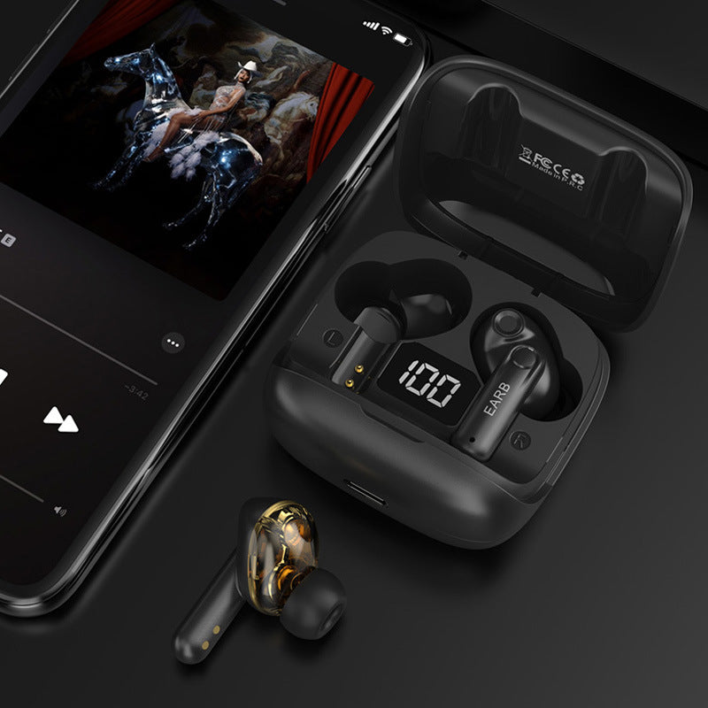 Mini Transparent Wireless Earbuds – ENC Noise Reduction & Digital Display