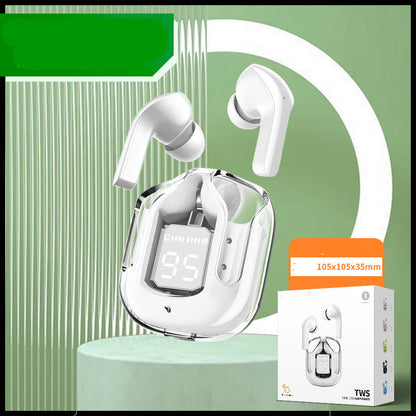 Mini Transparent Wireless Earbuds – ENC Noise Reduction & Digital Display