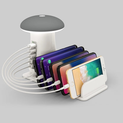 2-in-1 Mushroom LED Lamp with USB Charger