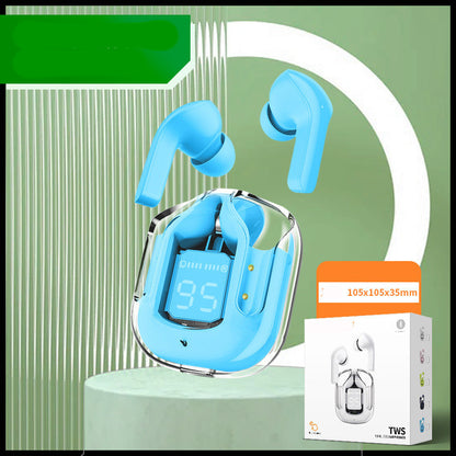 Mini Transparent Wireless Earbuds – ENC Noise Reduction & Digital Display