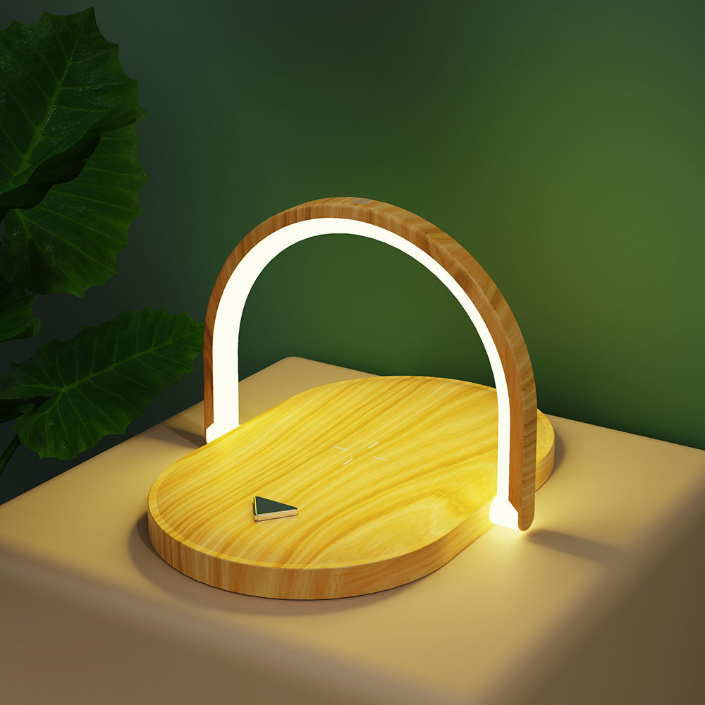 3-in-1 Foldable Wireless Charger with LED Night Light & Table Lamp – 15W Fast Charging
