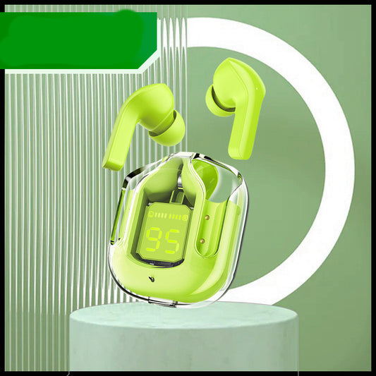 Mini Transparent Wireless Earbuds – ENC Noise Reduction & Digital Display