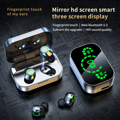 YD03 TWS Wireless Earbuds – Smart Display & Breathing Light