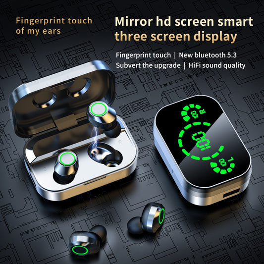 YD03 TWS Wireless Earbuds – Smart Display & Breathing Light
