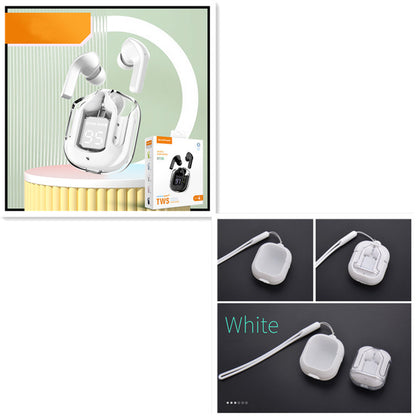 Mini Transparent Wireless Earbuds – ENC Noise Reduction & Digital Display